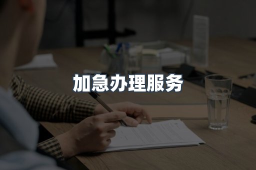 加急办理服务